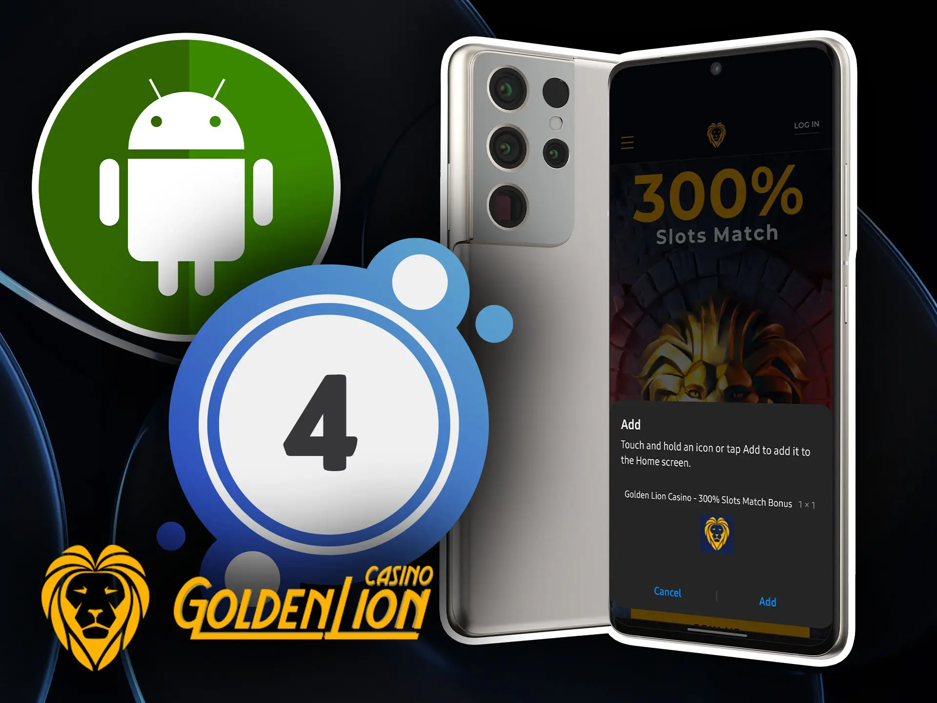 Confirm installation of the Golden Lion mobile application.