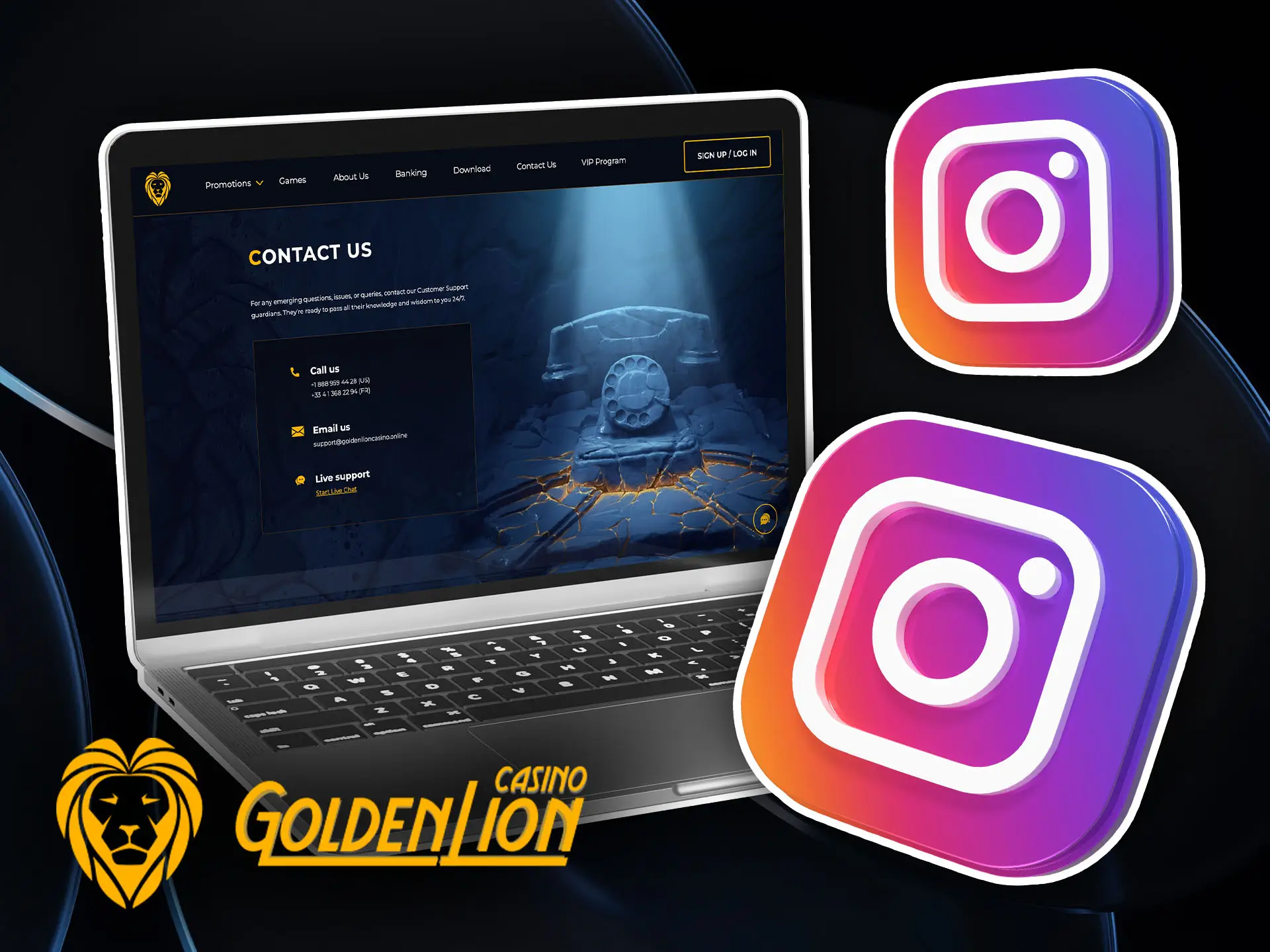 Golden Lion Casino Social Media for Australia.