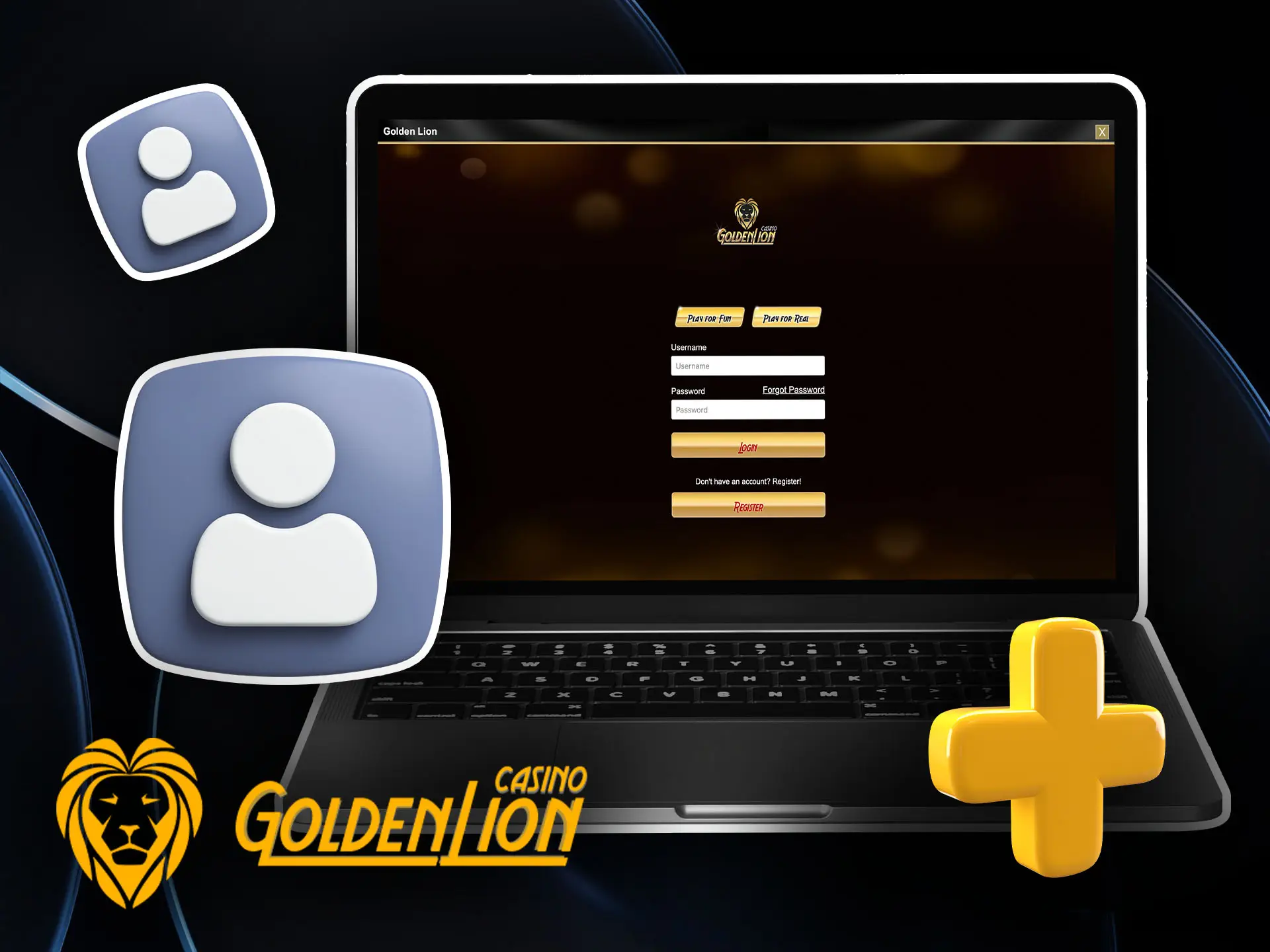 Creating an account at Golden Lion Casino for Australia.